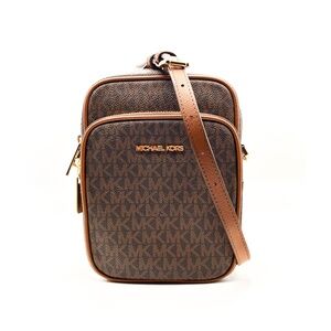 Michael Kors Jet Set Travel Medium Logo Crossbody Bag - Brown